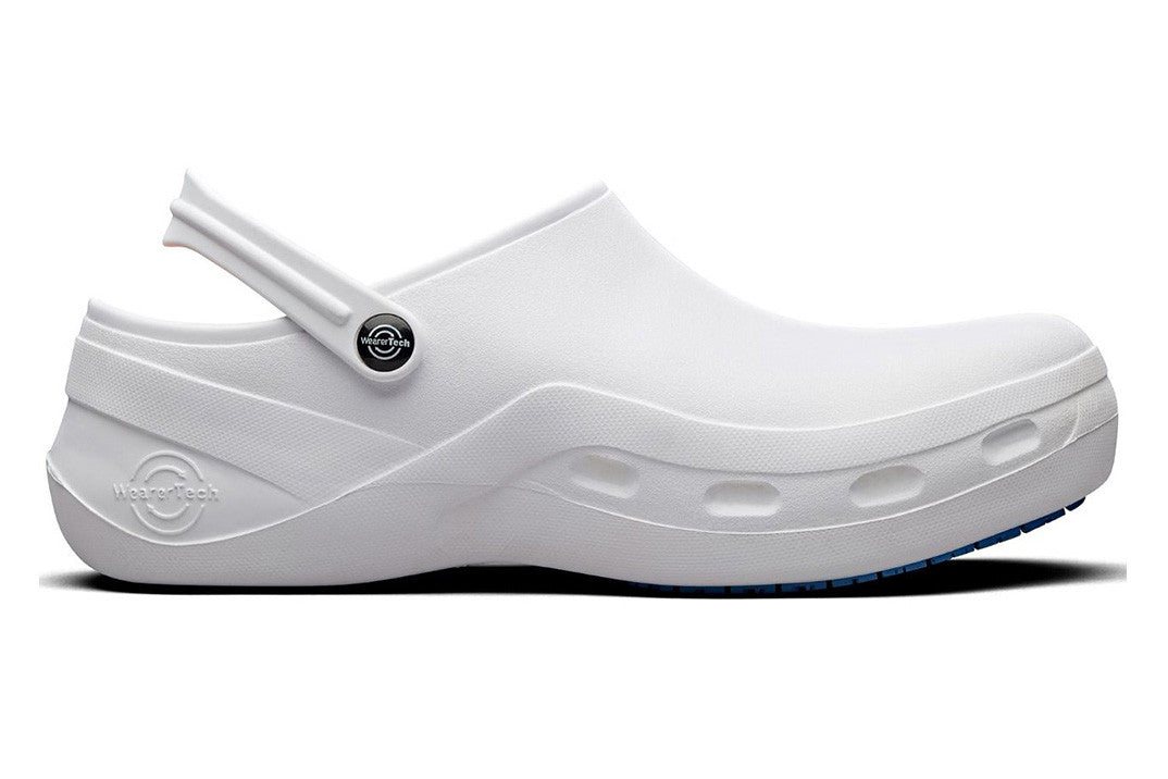 Protect Non-Slip Comfortable Work Clog with Safety Toe Cap - White