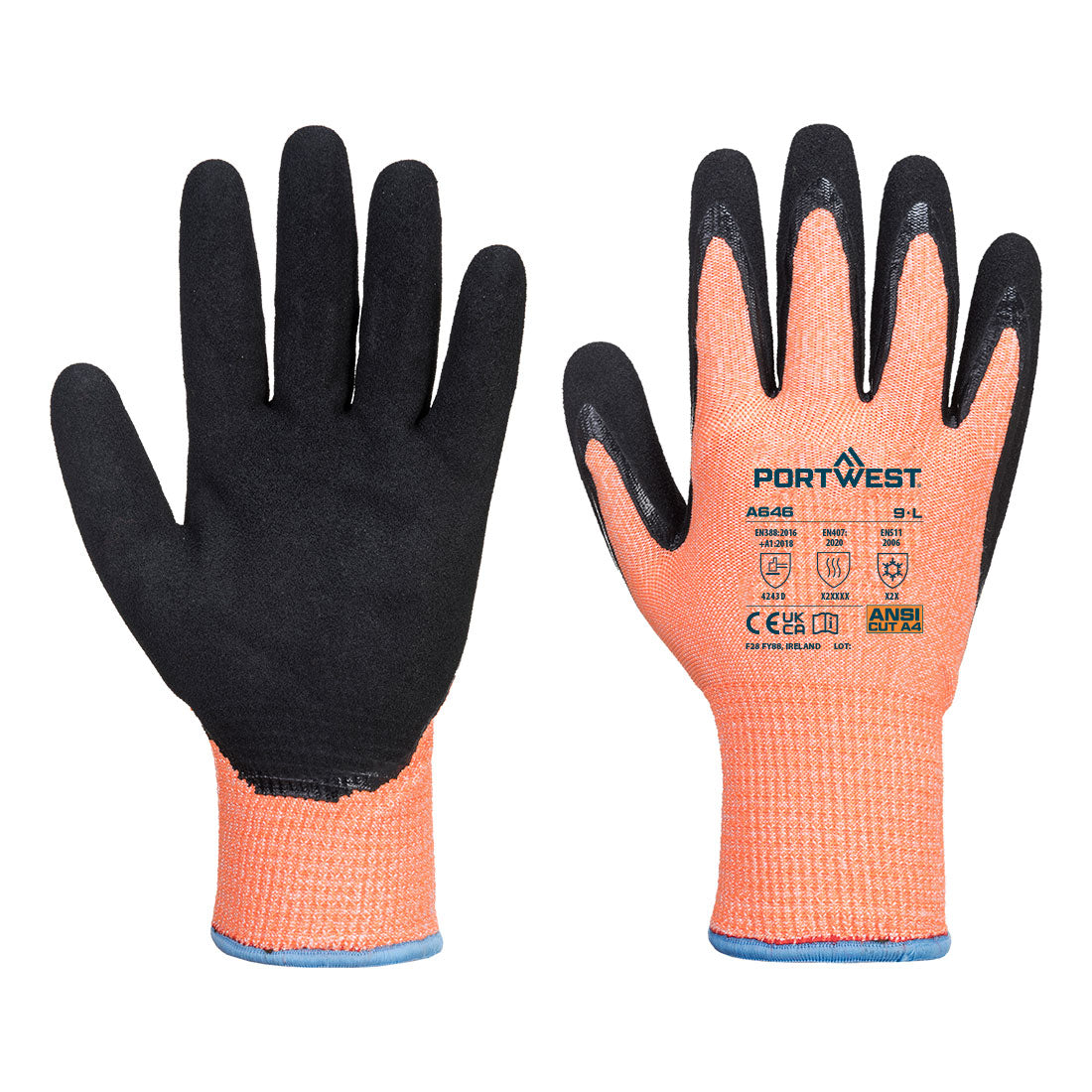 Portwest - Cold D13 Nitrile Viz-Tex Cut Glove - A646