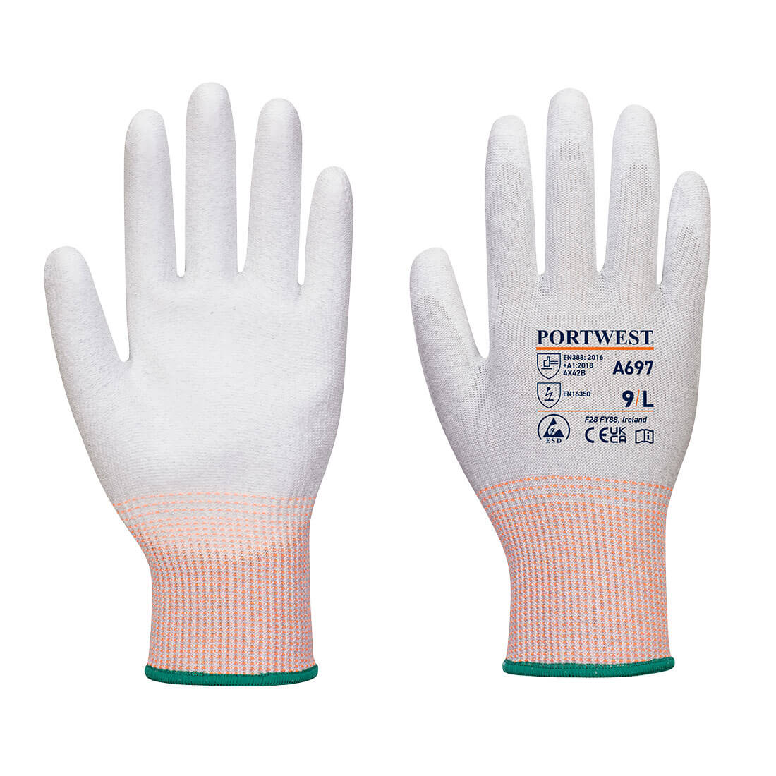 Portwest - ESD Cut B13 PU Palm Glove (Pk12) - A697