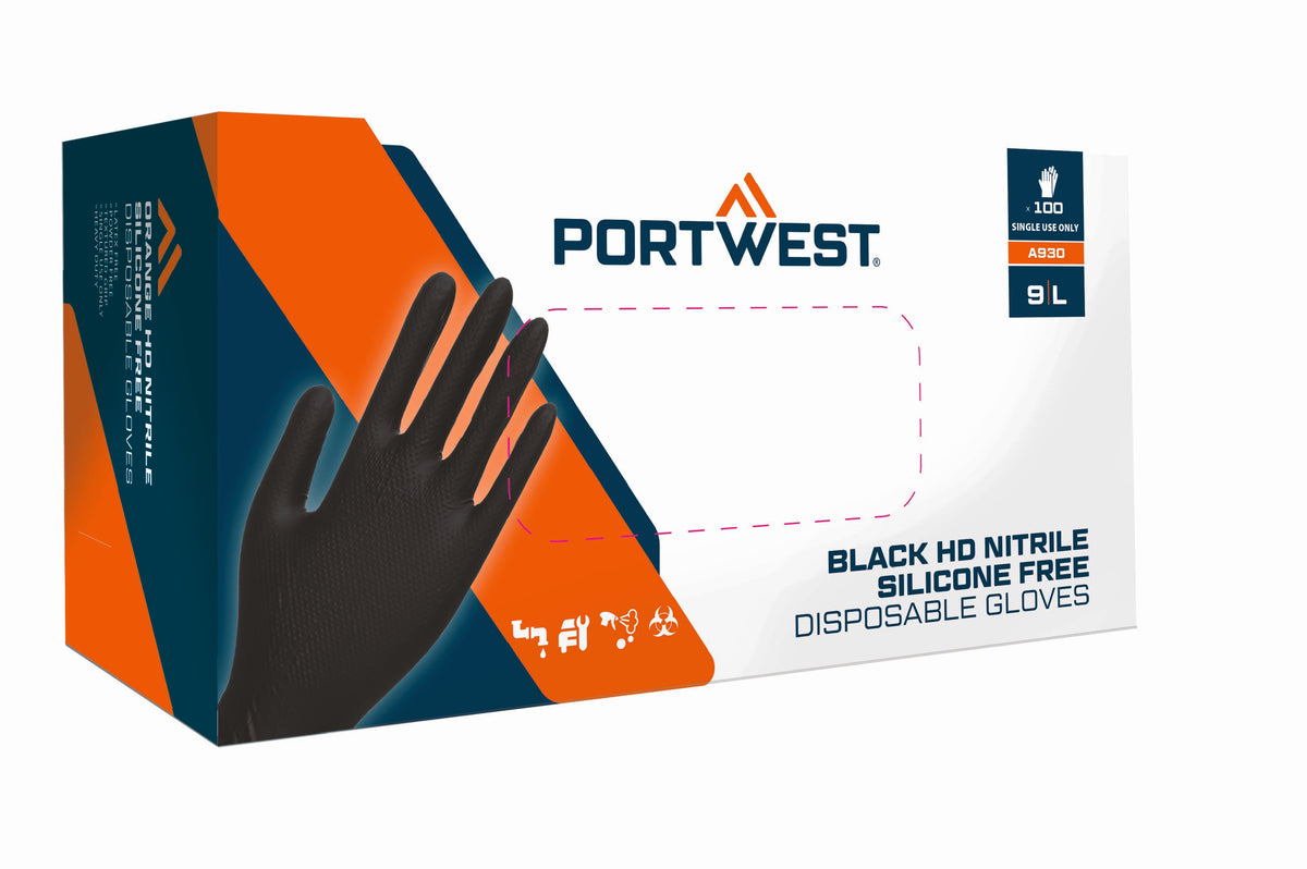 Portwest - Disp 7 mil Disposable Glove (Pk100) - A930