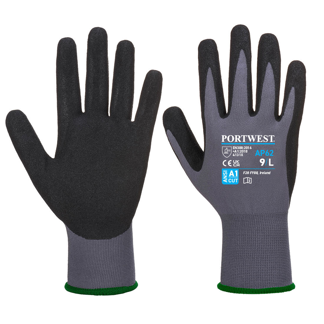 Portwest - Grip 15 Nitrile Sandy Aqua Glove - AP62