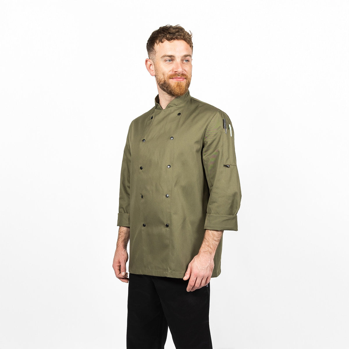 Dennys Long Sleeve Jacket in Colours - Olive / L