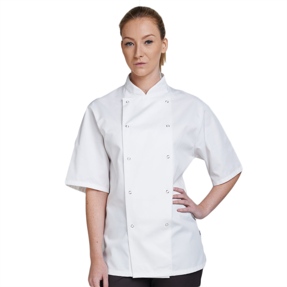 Dennys Essentials Short Sleeve Chef Jacket - White / L