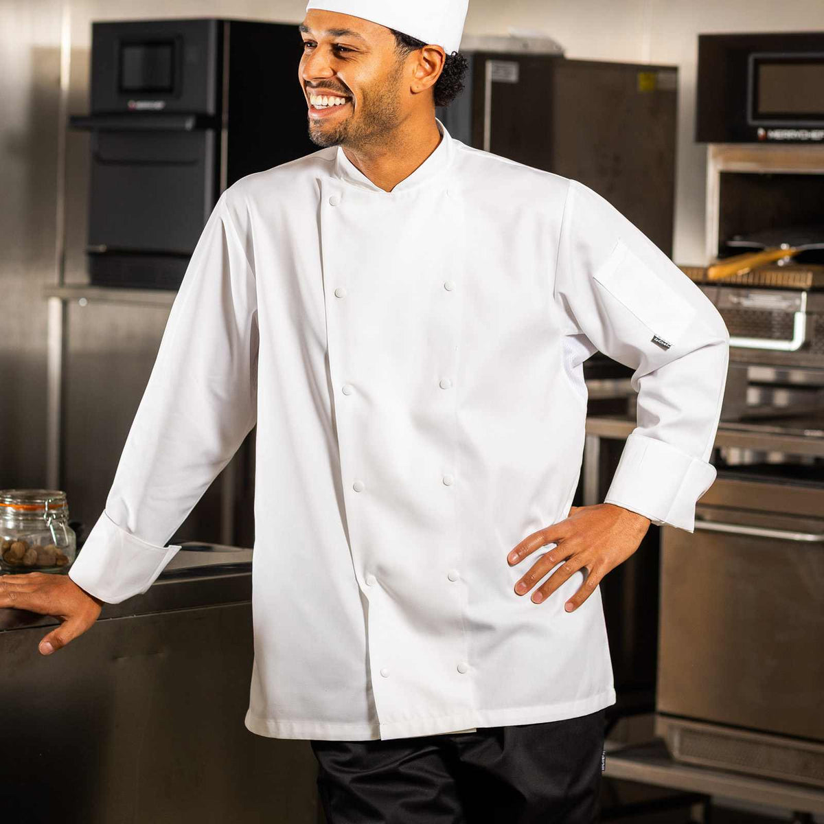 Le Chef Executive Jacket in White Long Sleeve - 4XL