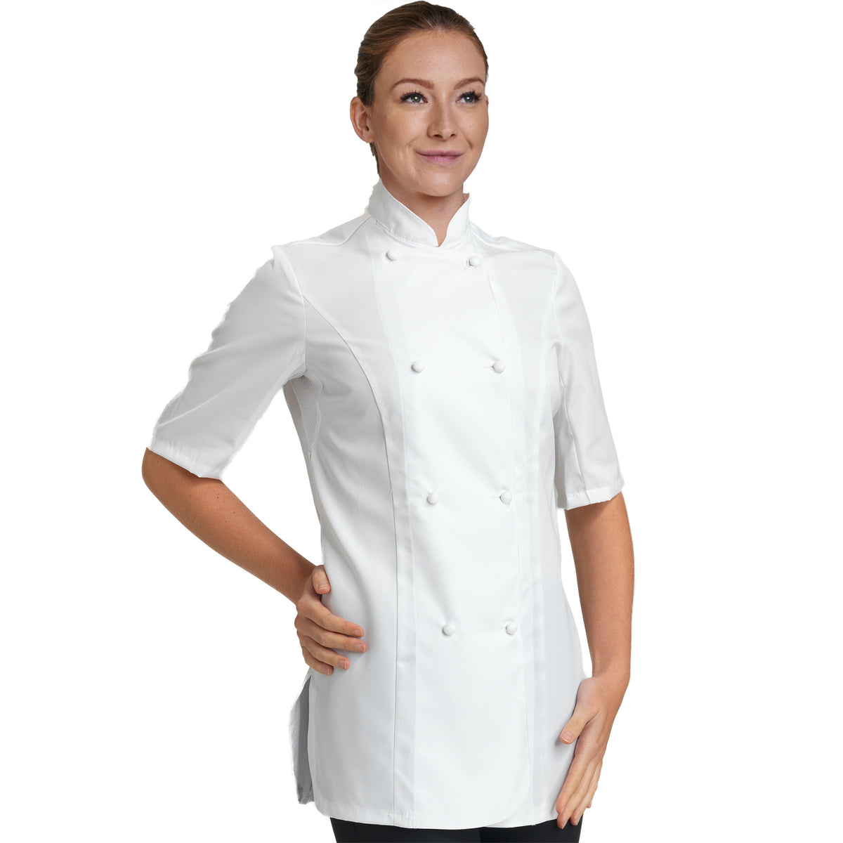 Le Chef Luxe Women's Short Sleeve Chef Jacket - White / 6