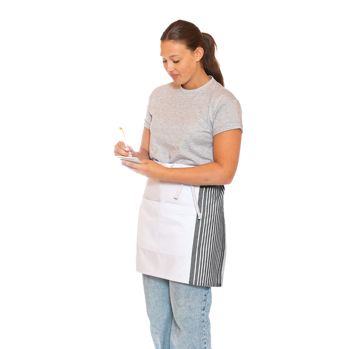 Le Chef Printed Waist Apron - Storm Grey