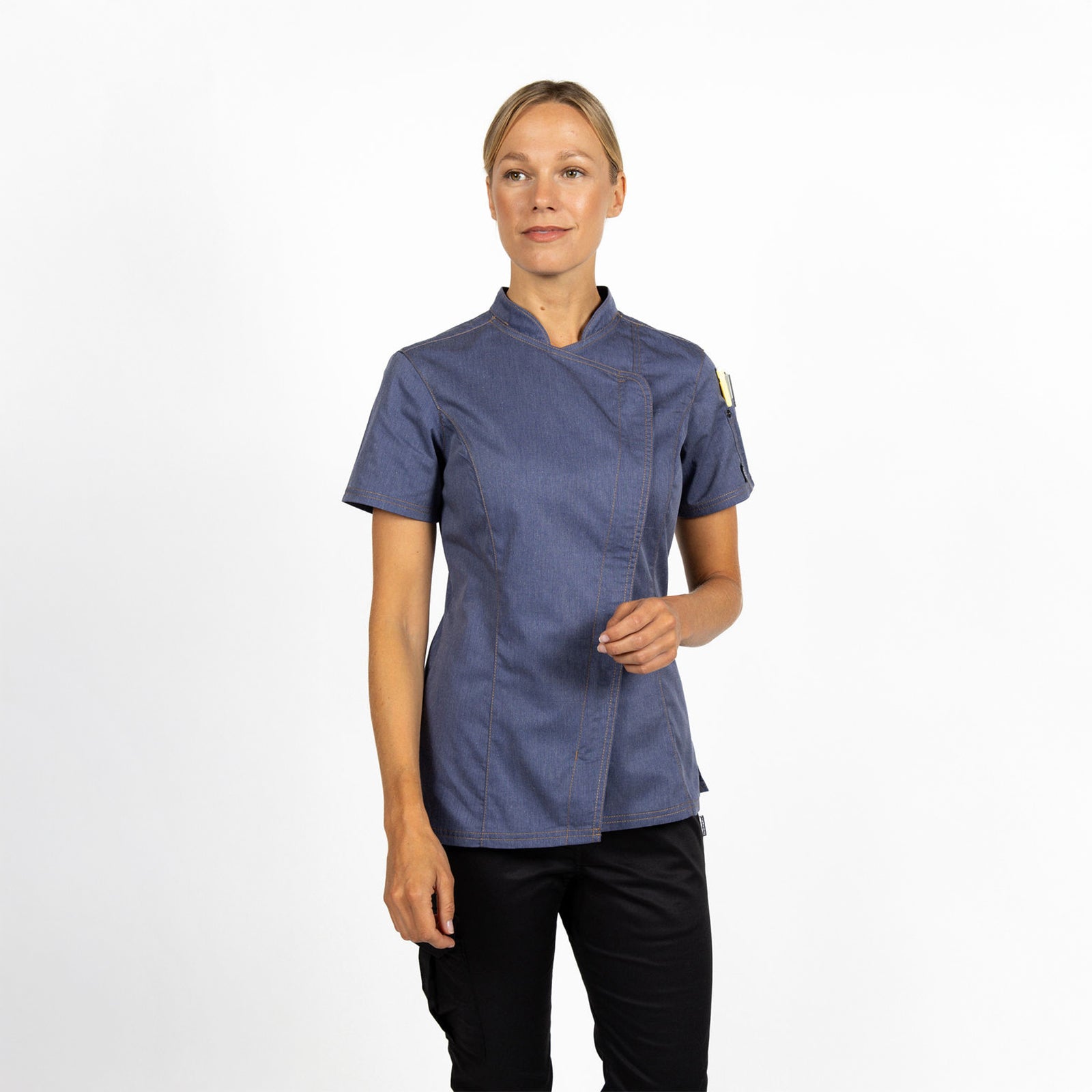 Le Chef Asymmetric Jacket with Staycool - Indigo / 8