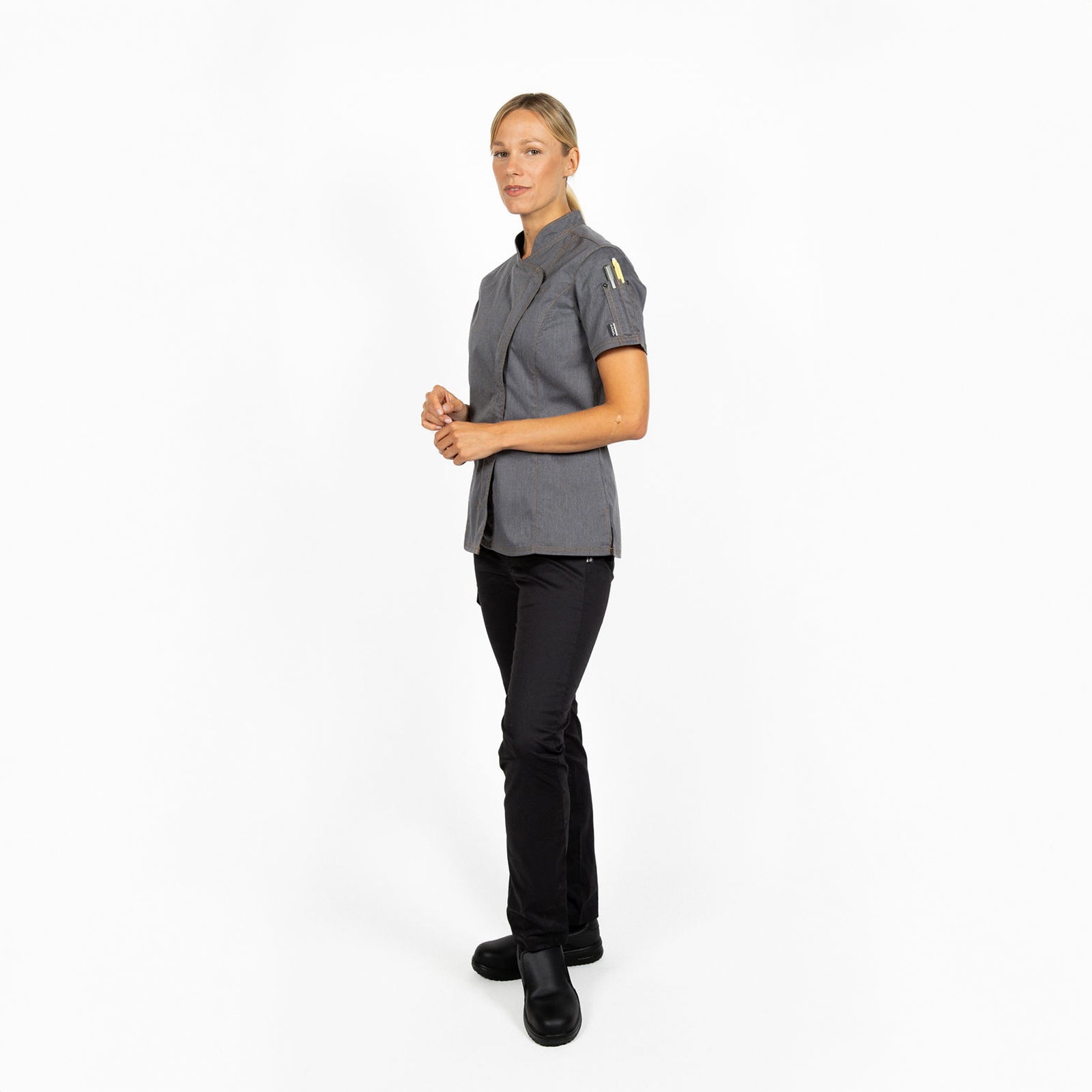 Le Chef Asymmetric Jacket with Staycool - Grey / 10