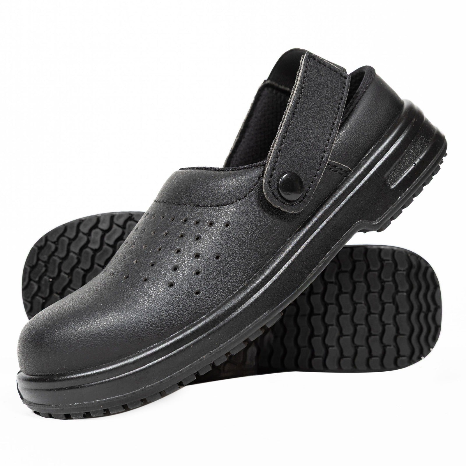 Comfort Grip Shoe with a Perforated Upper - Black / 8(UK) 42(EU)