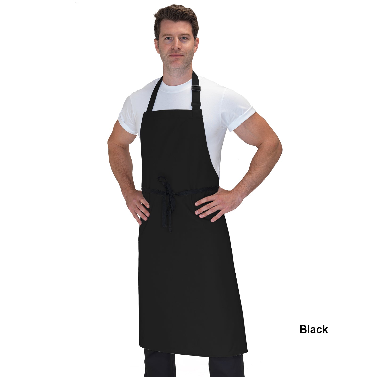 Dennys Cotton Bib Apron - Black