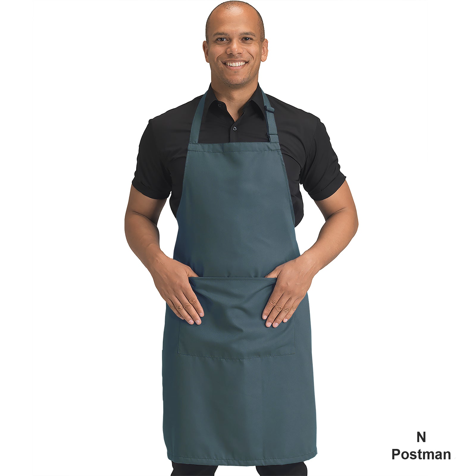 Dennys Colour Bib Apron with pocket - Postman