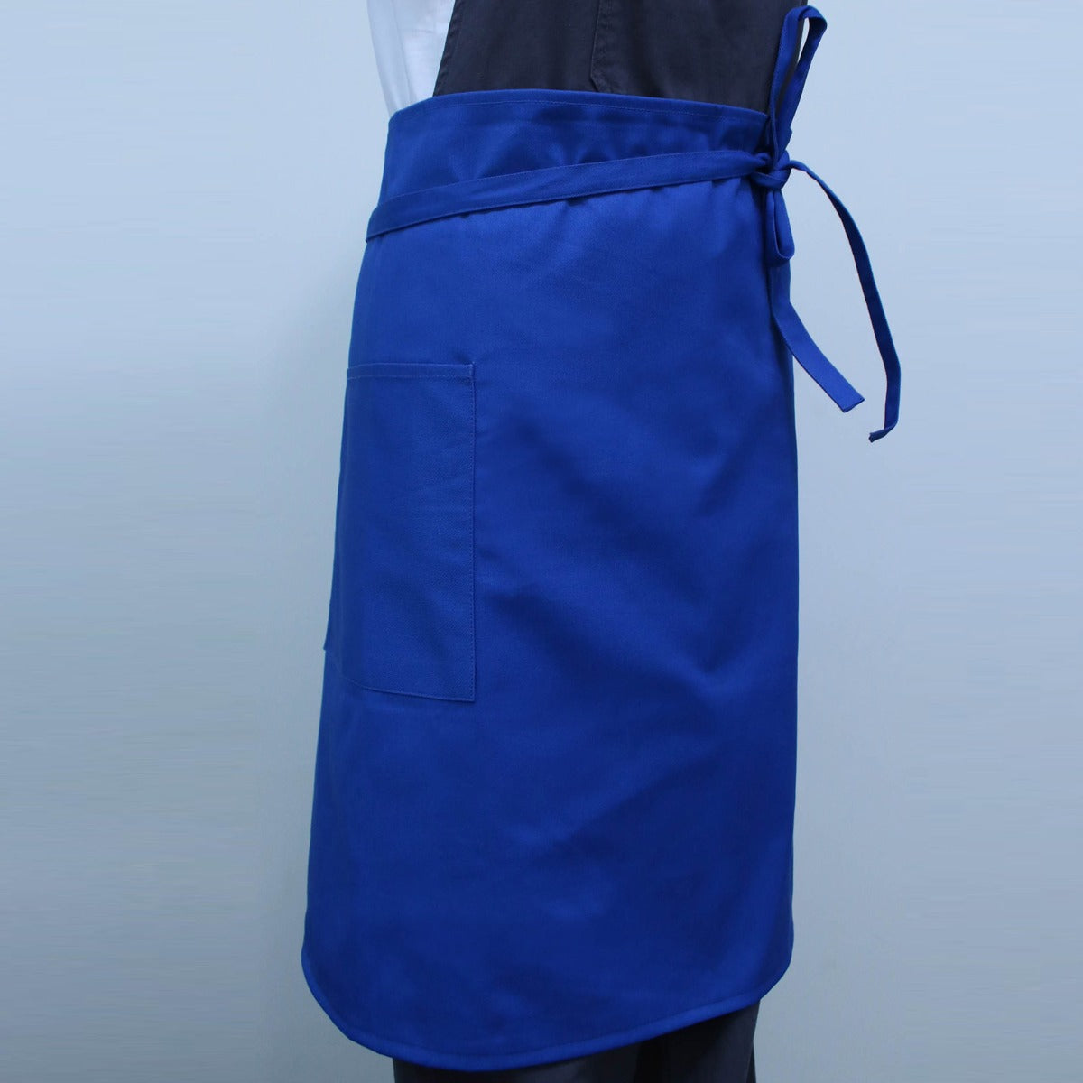 Wide Bistro Apron with Side Pocket - Royal