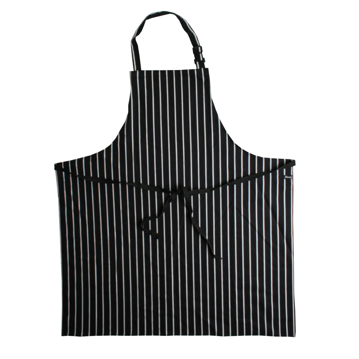 Dennys Striped Bib Apron With Adjustable Halter - Stripe Black