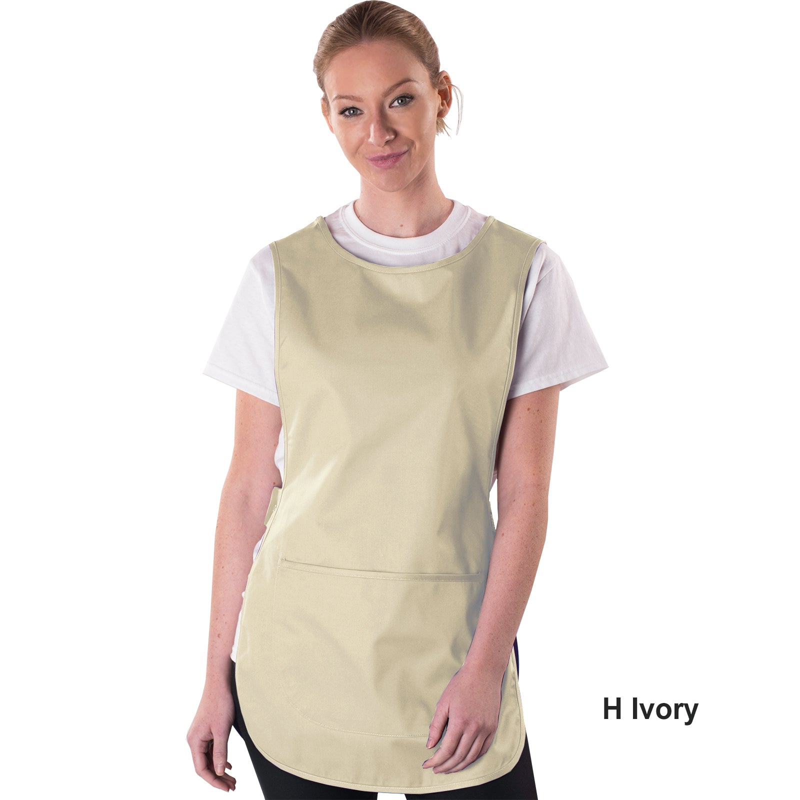 Dennys Polycotton Tabard - Ivory / L