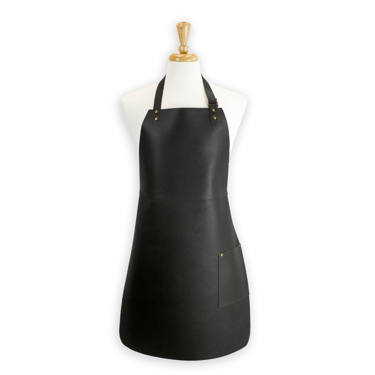 Long Leather Bib Apron - Premium