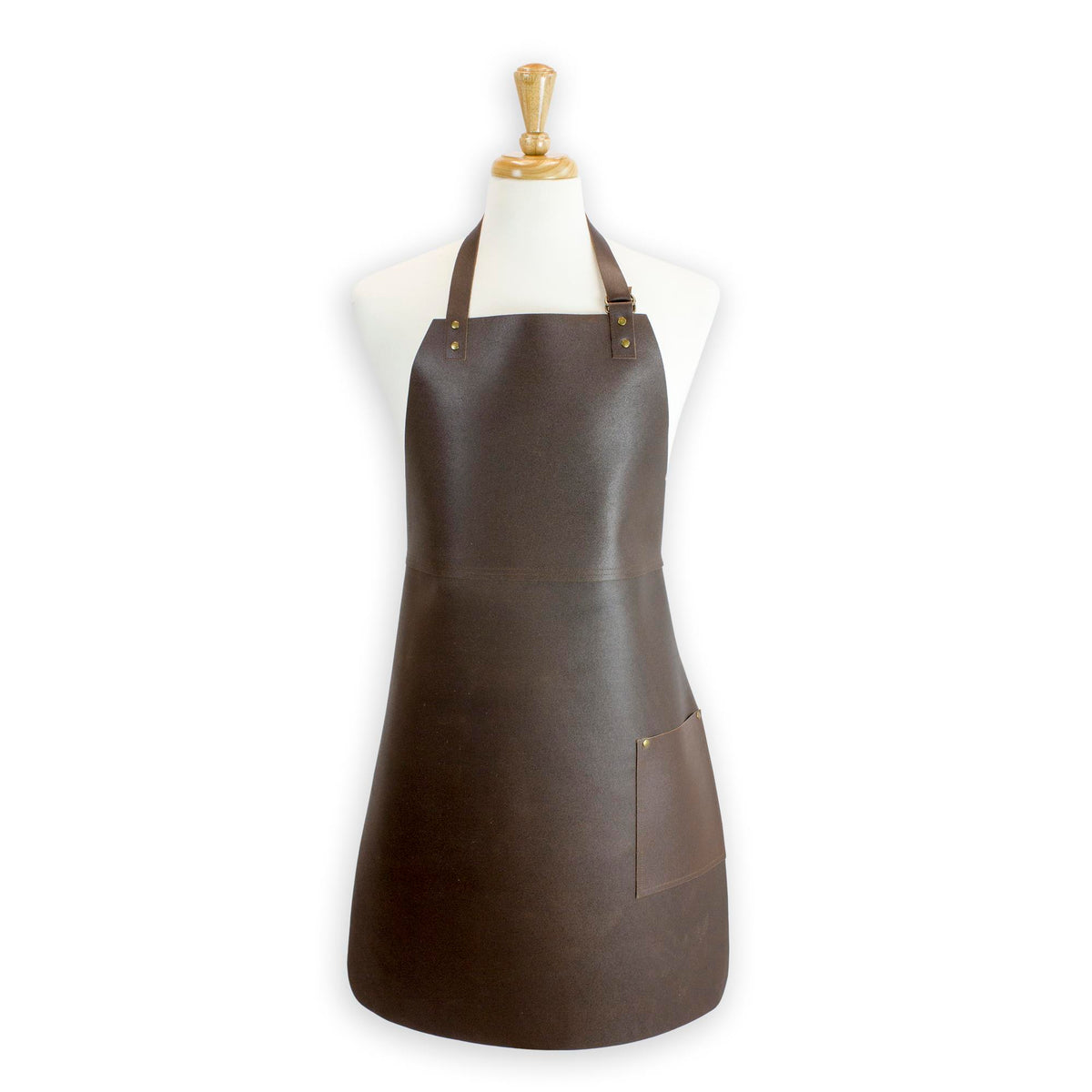Long Leather Bib Apron - Premium