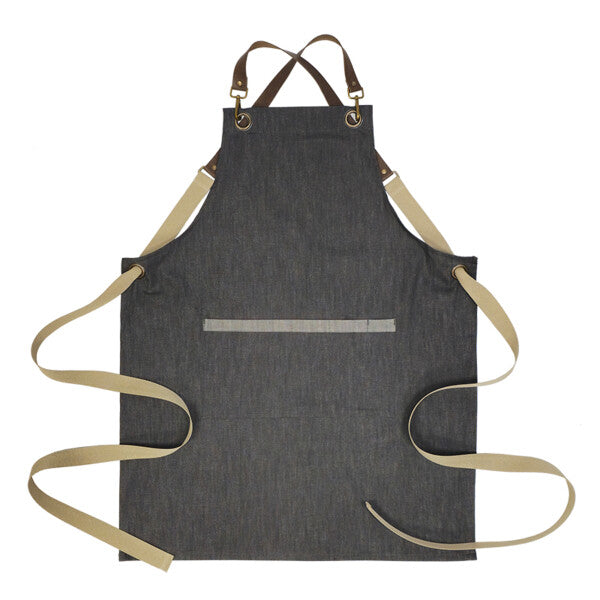 Coast - Cross Back Bib Apron with Leather Halter - Premium - AF1205