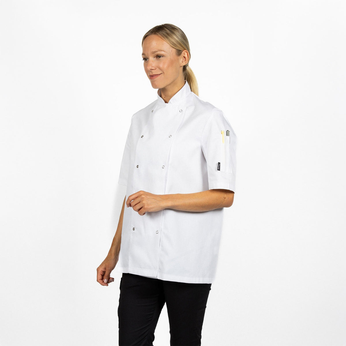 Dennys Best Selling Short Sleeve Chefs Jacket - White / 4XL / Regular