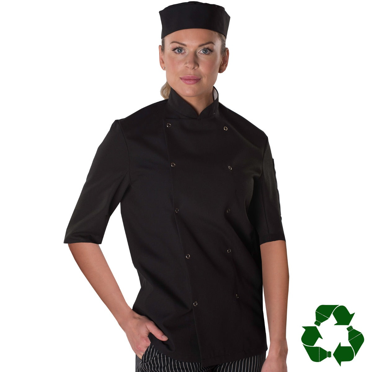 Dennys Easy-Care Short Sleeve Chefs Jacket - White / 2XL