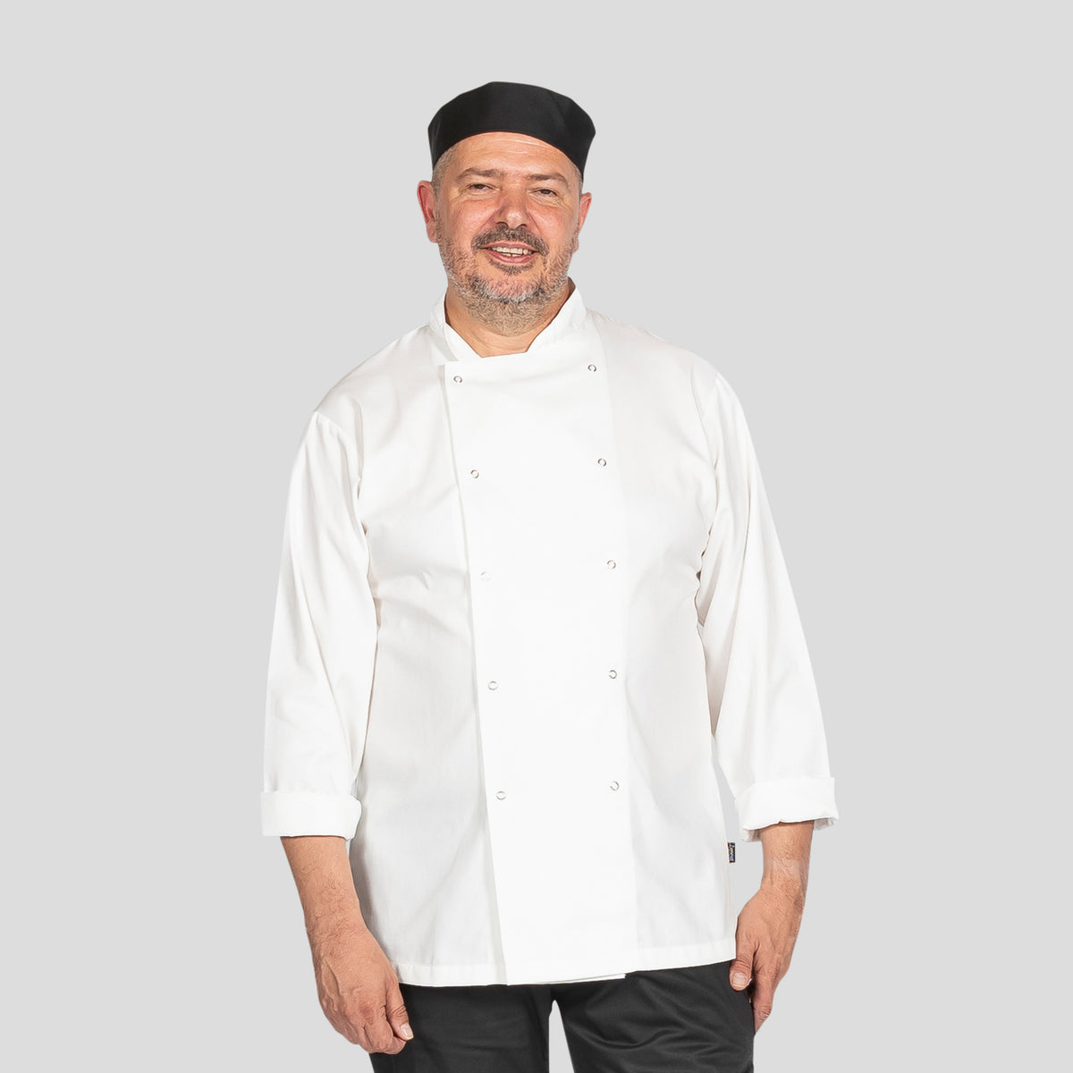 Dennys Essentials Long Sleeve Chef Jacket - White / 2XL