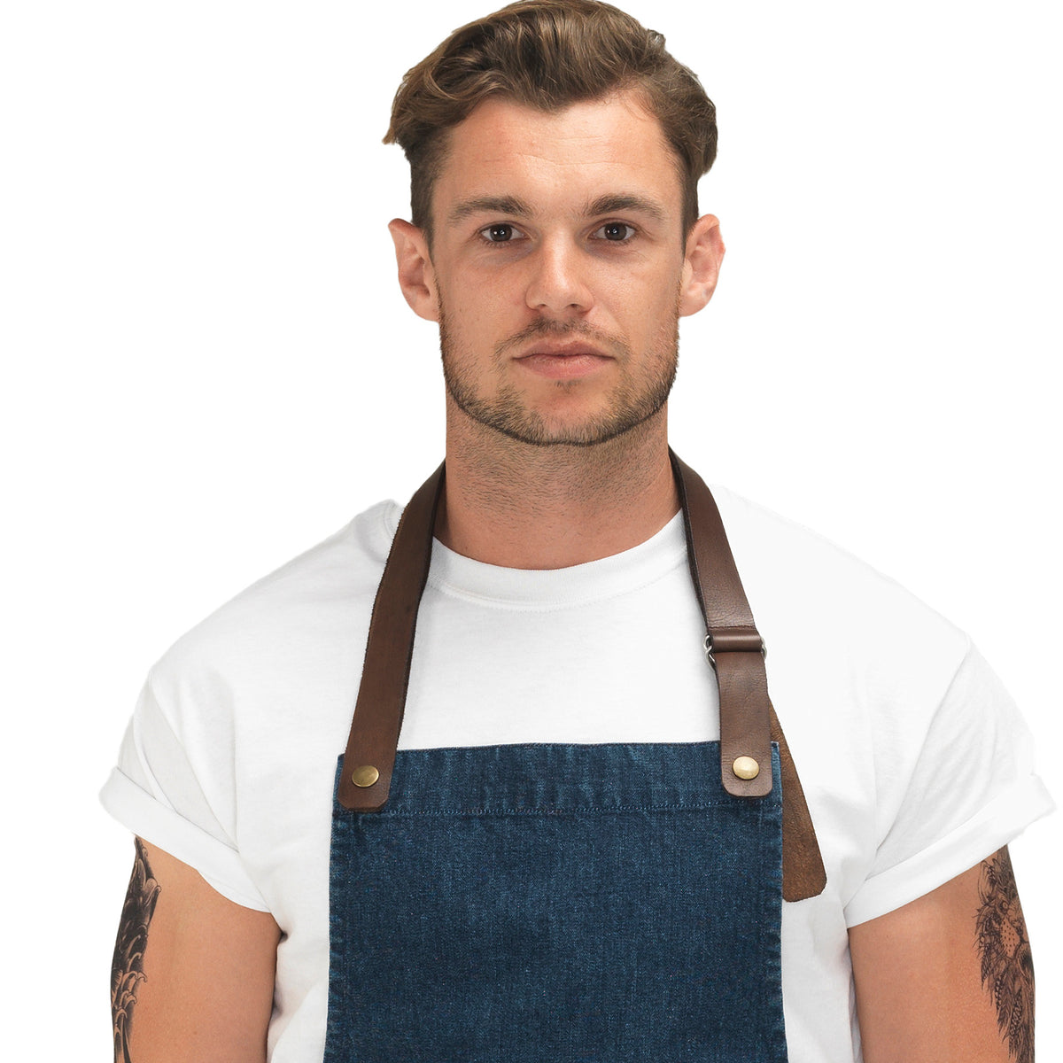 Leather Halter for DE111/DE110 Bib Aprons - Brown