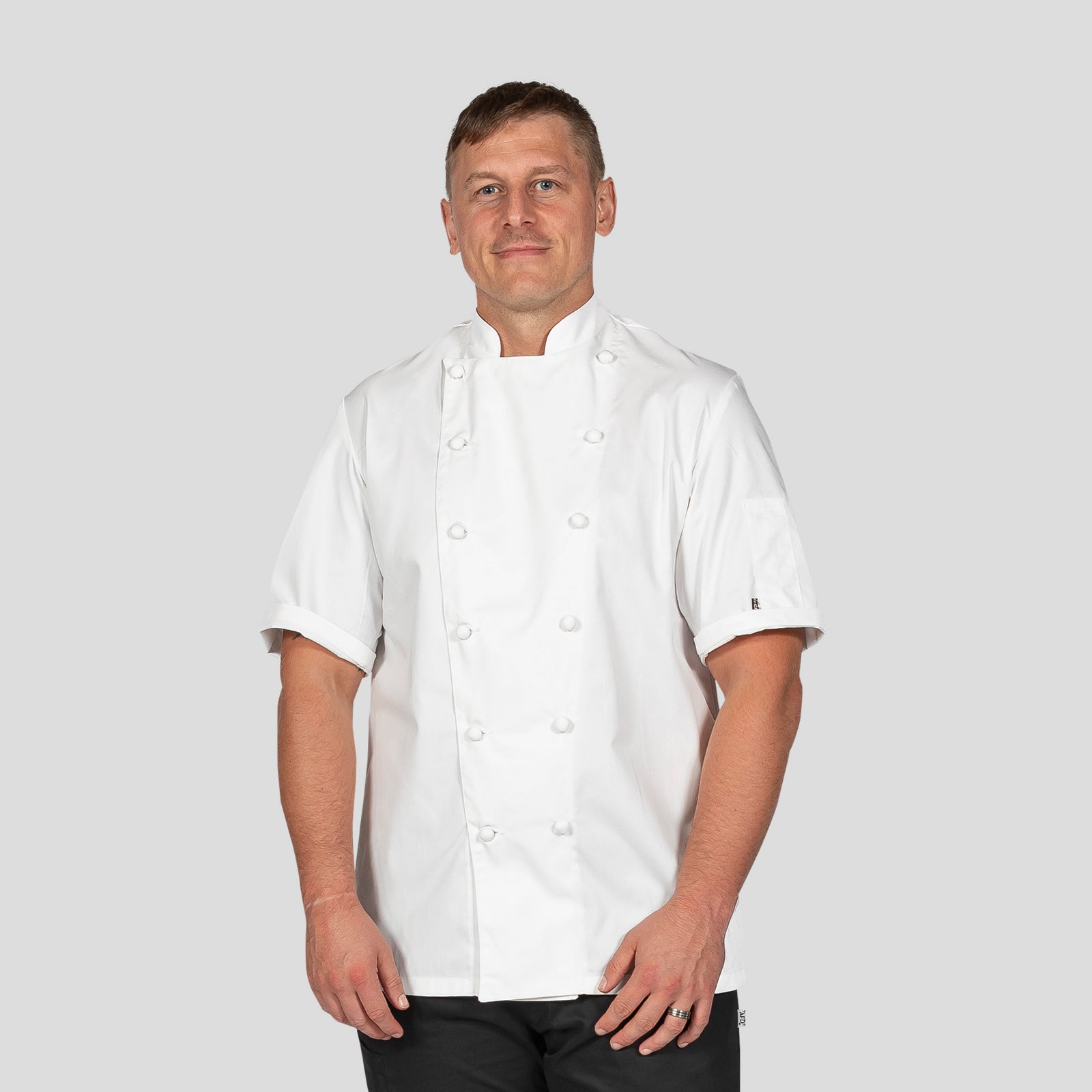 Le Chef Luxe Short Sleeve Jacket - White / 38