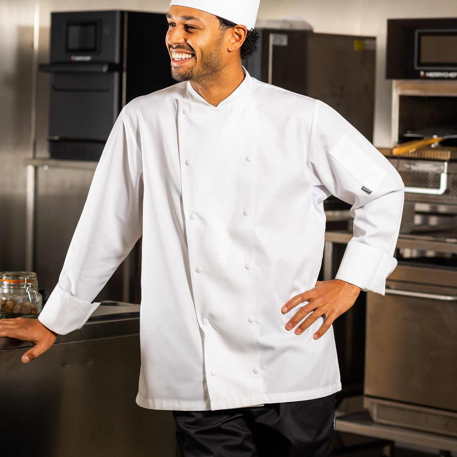 Le Chef Executive Jacket in White Long Sleeve - 5XL