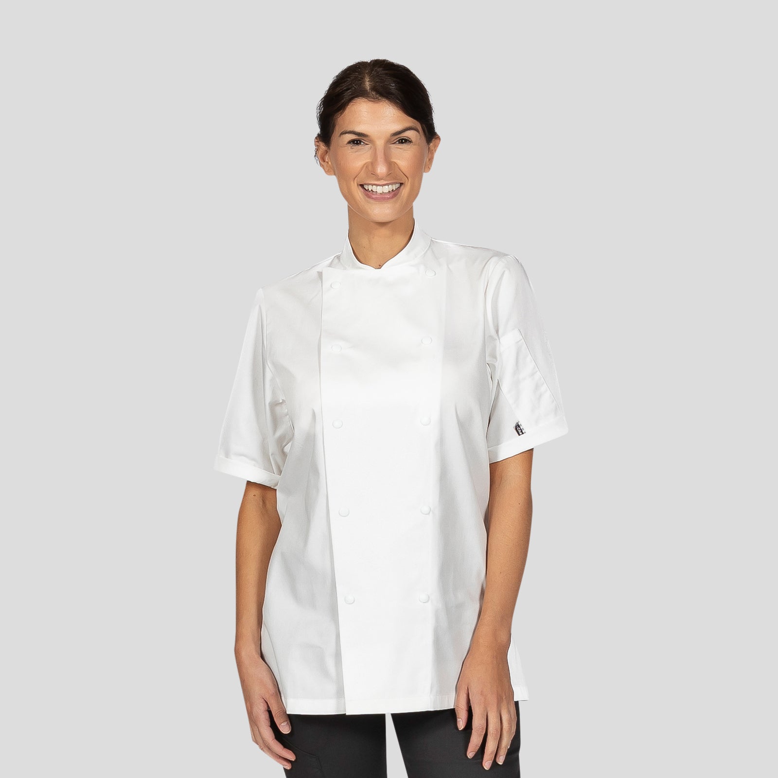 Le Chef Executive Jacket in White Short Sleeve - White / XXS
