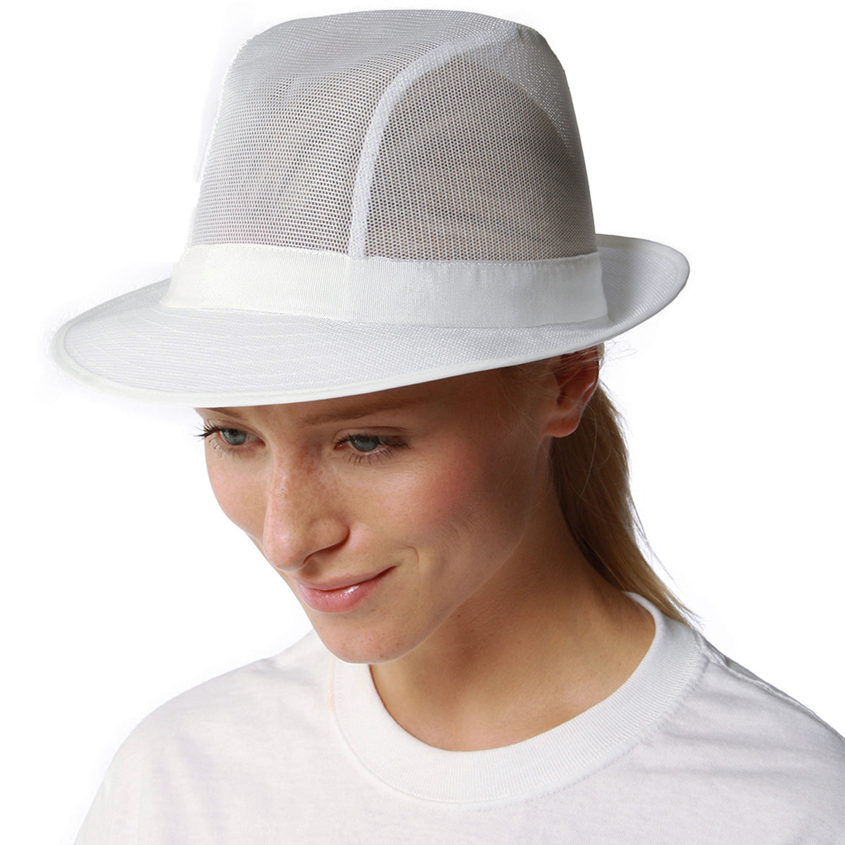 Unisex Trilby Hat - White / L