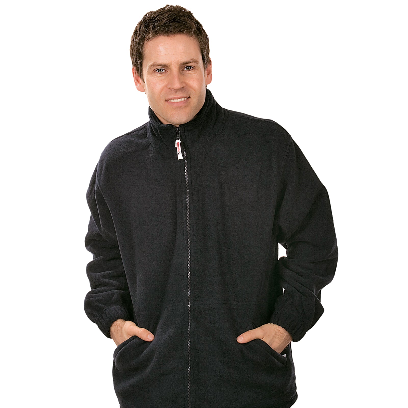 Uneek Classic Adults Full Zip Fleece Jacket - Black / 2XL