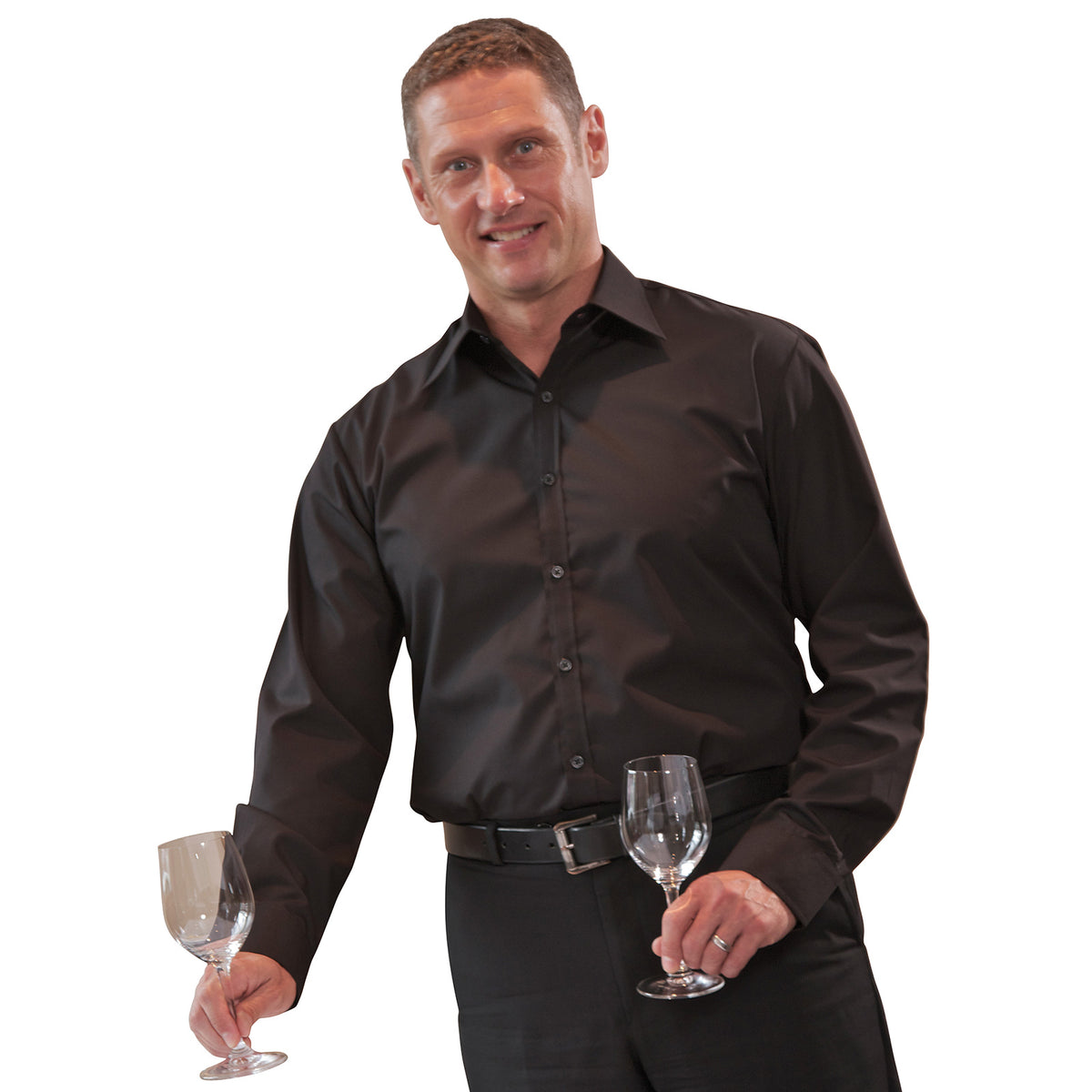 Joseph Alan Men's Long Sleeve Shirt - Black / 2XL