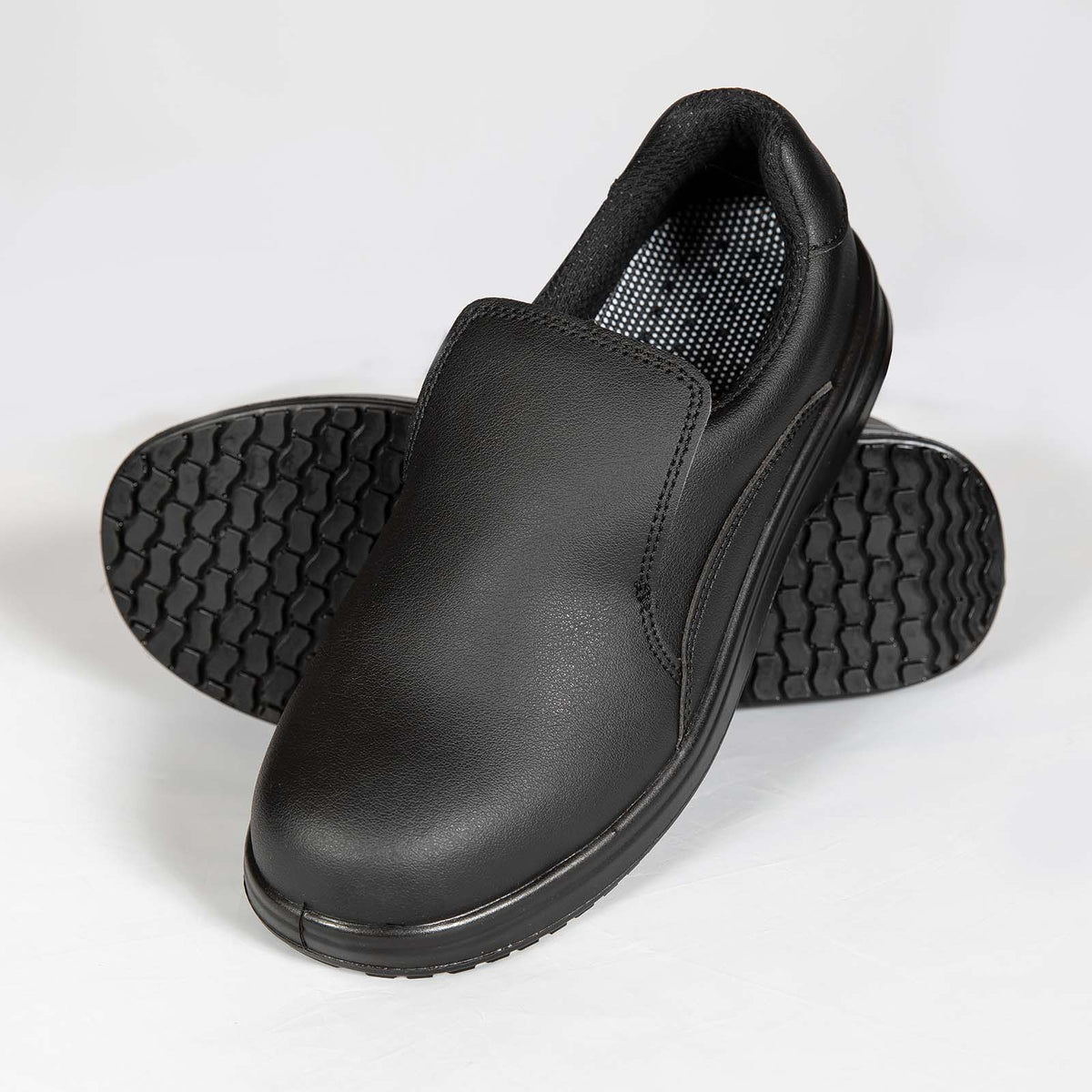 Comfort Grip Black Women's Slip-On Shoe - 1(UK) 34(EU)