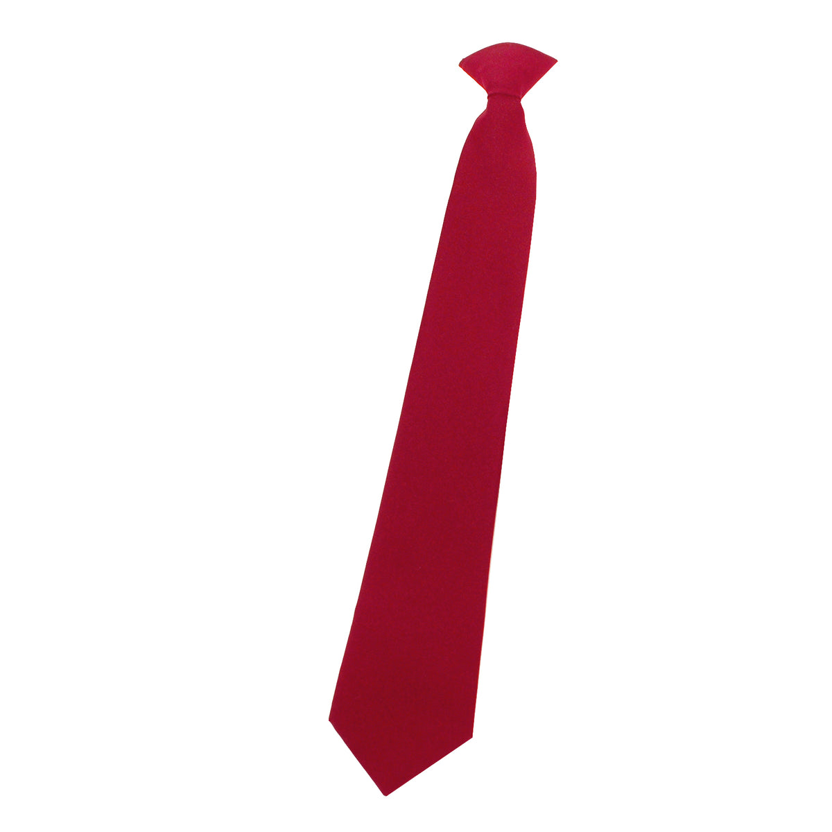 Dennys Low Cost Coloured Clip on Tie - Red