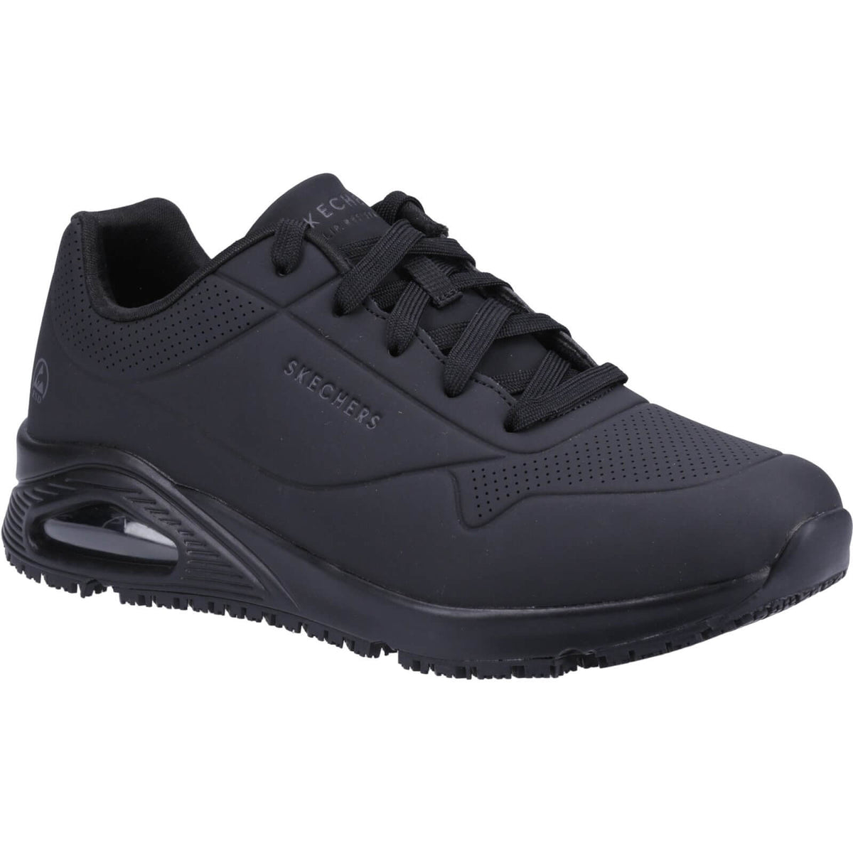 Skechers Uno SR Ladies Shoe - Black / 3